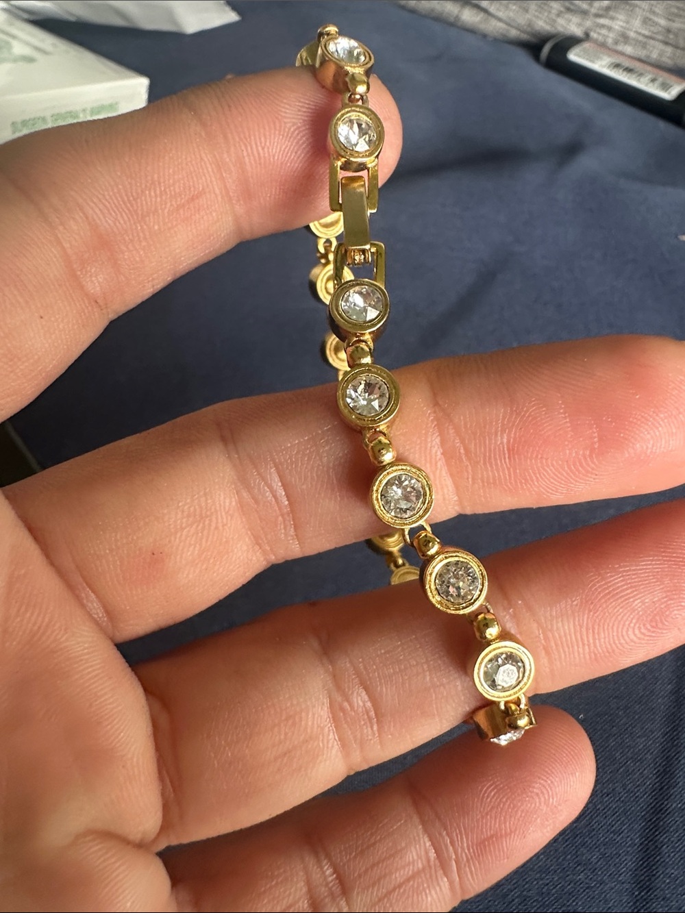 Brighton Gold-Tone Bracelet with Clear Crystals - Picture 2 of 3